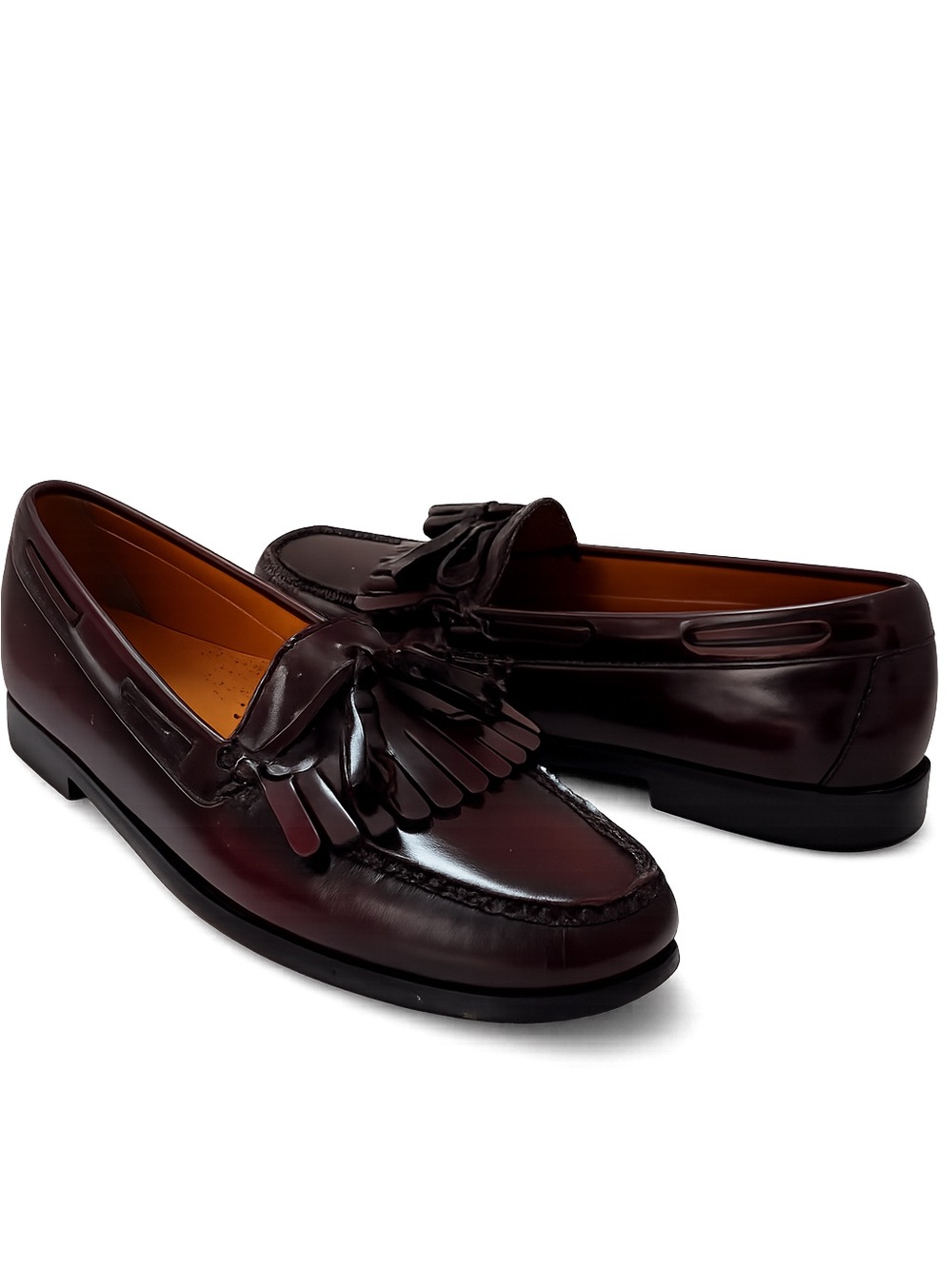 Cole Haan Men's Tassel Kiltie Loafers in Burgundy Brown Size 9.5 D
